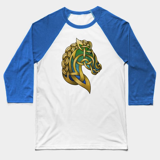 Celtic Horse Baseball T-Shirt by Daniel Ranger